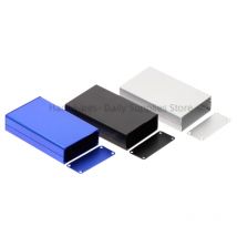 Aluminium PCB Instrumentenkasten Gehäuse Elektronische Projektgehäuse Panels Schrauben DIY Integrierte Rillen Silber Schwarz Blau 80x50x20mm