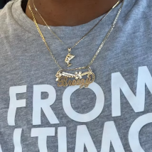 14K Gold personalisierte benutzerdefinierte handgemachte Namen Anhänger Charm Schmuck Edelstahl Halskette für Frauen Geschenk