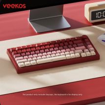 Veekos Rose Latte Gradient SP Keycap Set 136 tasti Shine-through Cherry Profile PBT Double Shot Keycap per tastiera personalizzata MX
