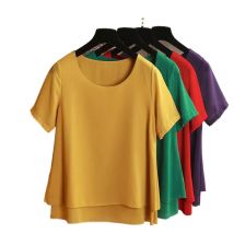 Mode Frauen Chiffon Blusen Damen Tops kurzarm O Neck Shirt Blusas Femininas Weibliche Arbeit shirts blusas mujer de moda