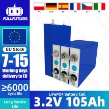 Batteria Lifepo4 di grado A 105ah 3.2v Stock UE 6000 cicli Confezione di celle al litio ferro fosfato per campeggio RV EV Golf Cart Barca