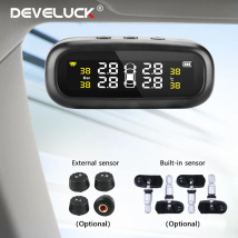 Reifendrucküberwachungssystem Temperaturwarnung Kraftstoff Solar TPMS Autoreifendruckmessgerät Hochpräziser Monitor Autoalarm