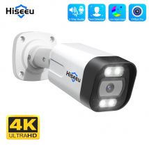 Hiseeu 4K 8MP H.265 POE Telecamera IP Outdoor Onvif Bullet CCTV Home Audio 5MP Telecamera di sicurezza per visione notturna a colori per POE NVR