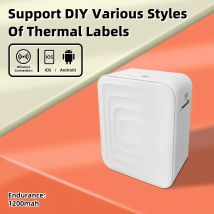 Marklife M1 Etichettatrice Macchina Mini Stampante termica per etichette tascabile Macchina per etichette adesive fai-da-te wireless Varie etichette di carta