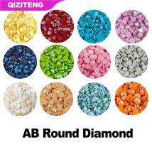 Einfarbige AB-Diamantperlen für 5D-Diamantgemälde, Harz AB, runde Diamantmalerei-Bohrer, 2,8 mm AB-Bohrer, 1000 Stück