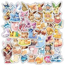 10/30/60 sztuk Cute Cartoon Pokemon Eevee naklejki Anime naklejki zabawki Graffiti Laptop księga gości telefon wodoodporna naklejka Kawaii prezenty