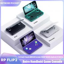 Retroid Pocket Flip2 Console di gioco portatile retrò Schermo AMOLED touch da 5,5 pollici 1080P SD865 Lettore video portatile Android 13 Wifi6