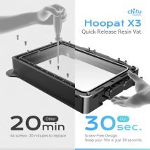 Chitu Systems Hoopat X3/X4/X5 Quick Release Resin Vat for Saturn 3 /3 ultra 4 /4 ultra Anycubic M5s for 3D Printer  Accessories