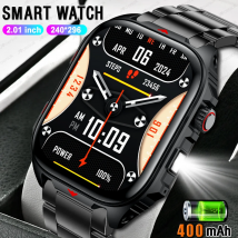 Neue Smart Watch Männer 2,0 "HD Bildschirm LED Taschenlampe 400 mAh Große Batterie Herzfrequenz Outdoor Sport Wasserdichte BT anruf Smartwatch