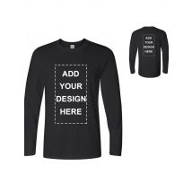 Custom logo cotton t-shirt Spring/autumn men T-shirt home men's long sleeved O-neck solid color casual T-shirts USA size XS-2XL