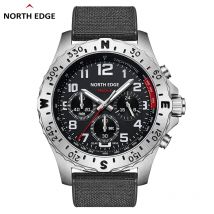 NORTH EDGE 2024 MACH 2 Orologi da uomo Cassa in acciaio inossidabile 316 a energia solare Orologio al quarzo per uomo Pilota Cronometro impermeabile 50M