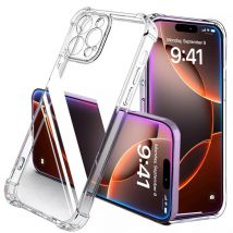 Luxuriöse, transparente, stoßfeste Handyhülle für iPhone 16, 15, 14, 13, 12, 11, Pro Max, weiche TPU-Silikon-Rückseite