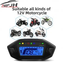 Universal Motorrad LED Digital Tachometer 10000 U/min 7 Farben Hintergrundbeleuchtung Digital Odemeter Tachometer Für 2,4 Zylinder