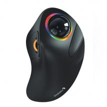 ProtoArc bezprzewodowa mysz z palckiem wskazującym do ładowania RGB Rollerball BT 2.4g myszy do laptopa komputerowego 3 urządzenia