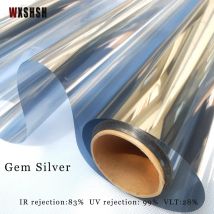 Fensterdesign Sun-Blocking One Way Mirror reflektierende Folie Blendungsreduzierung Wärmeregler Aufkleber Drop-Shipping Office Gem Silber