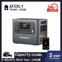 AFERLY P210 Centrale Elettrica Portatile 2400W Generatore Solare 2048Wh LiFePO4 Batteria di Backup Domestico di Campeggio Esterna di Alimentazione Mobile