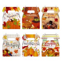 6/12 stücke Herbst Party Candy Boxen Thanksgiving Kürbisse Ahornblätter behandeln Boxen Thanksgiving Herbst Ernte Party Dekorationen