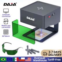 DAJA DJ6 Lasergravierer, Mini, tragbar, Bluetooth, DIY-Schnitt-Graviermaschine, Gravurmarkierung, Holz, bemaltes Metall, Acryl, Glas, Leder