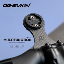 OGEVKIN Supporto per supporto per computer in carbonio con prolunga per attacco manubrio per GPS/computer da ciclismo/fotocamera/accessori per biciclette leggeri 3K Nero