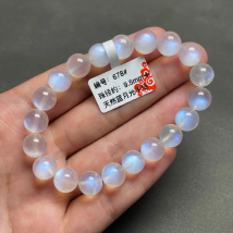 Natürlicher Mondstein blaues Licht Armband Frauen Männer strecken 7mm 8mm 9mm 10mm blauer Mondstein kristall klares rundes Perlen armband aaaaa