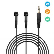 Saramonic DK3A2 4m 3.5mm TRS Professional Stereo Dual Clip-On Condenser Lavalier Lapel Microphone for DSLRs Cameras Recorders