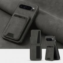 Neue Weiche TPU Einfarbig Leder Brieftasche Karte Slot Halterung Stoßfest Telefon Fall Für Google Pixel 9 8 7 Pro XL 9A 8A 7A Zurück Fall