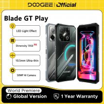 Weltpremiere DOOGEE Blade GT Play 5G Robustes Telefon 8 GB 256 GB 6,72 Zoll FHD+ 120 Hz LED-Lichteffekt-Abmessung 7025 50 MP KI-Kamera