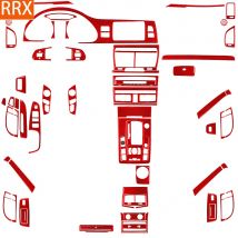 Für Audi Q7 4L 2007-2015 Rot Carbon Faser Aufkleber Getriebe Shift Fenster Lift-Taste Rahmen Panel Auto innen dekorative Zubehör