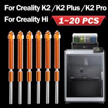 Dysza z hartowanej stali Unicorn do Creality K2/K2 Plus/K2Pro, w pełni metalowa dysza Creality Hi Hotend z szybką wymianą, ulepszenie 0,2 mm/0,4 mm