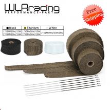 Rotolo di avvolgimento termico di scarico in fibra di vetro di alta qualità 1M 5M 10M 15M per nastro scudo termico per moto con fascette in acciaio titanio nero
