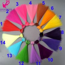 Puppenhaar, 15 cm, 25 cm, rosa, gelb, lila, grün, blau, gerade Puppenperücken für handgefertigte Geschenke, Puppenperücken