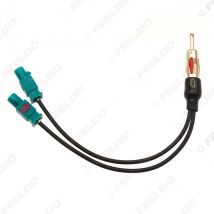 Car Antenna Aerial Plug Adapter Converter Cable From Twin Male FAKRA To Male DIN Connector