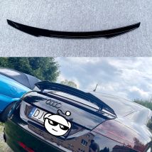 For Audi TT Mk2 8J 2008 To 2014 High Quality ABS Car Rear Wing Spoiler Glossy Black /Carbon Fiber Look