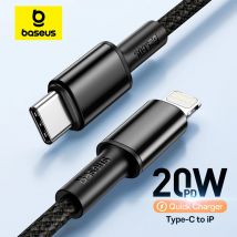 Baseus 20 W USB-C-Kabel für iPhone 14 13 12 11 Pro Max XR PD Schnellladung für iPhone Ladekabel für MacBook iPad Typ-C-Kabel