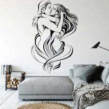 Ein liebevolles Paar, abstrakte Silhouette, Vinyl-Wandaufkleber, glückliches Liebespaar, Zuhause, Schlafzimmer, moderne Mode, Art-Deco-Aufkleber, Geschenk-Wandbild