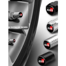 4PCS Car Stickers Universal Wheel Tire Stem Air Valve Caps Accessories Case For Toyota GR Gazoo Racing Sport Motor Car Styling