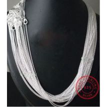 10 teile/los Förderung! Großhandel 925 Sterling Silber Halskette, Silber edlen Schmuck Rolo Kette 1mm Halskette 16 18 20 22 24"