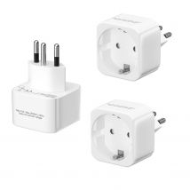 2/3/4 Stück Schweiz Reiseadapter, EU auf Schweizer Steckeradapter AC-Stromrichter Steckdose Typ J 250V 10A Weiß