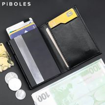 Rfid Mikrofaser Leder Männer Brieftaschen Mode Karte Halter Trifold Brieftasche Geld Taschen Smart Slim Dünne Münzfach Geldbörse