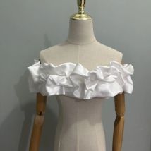 Rüschen Hochzeit Capes Satin Braut Jacekts Frauen Wrap Party Bolero Abend Schal Braut Mantel Formale Party Zubehör Nach Maß