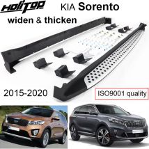 100 % erweitertes Trittbrett mit seitlicher Trittstange und Fußpedal für KIA Sorento 2015 2016 2017 2018 2019 2020, große Größe, echte ISO9001-Qualität