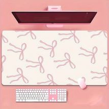 1pc Rosa Schleife Kunst Design Große Maus Pad Multi-Größe Nicht-Slip Genähte Kante Computer Tastatur Schreibtisch matte Für Büro Und Geschenk