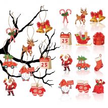 12/24 stücke Weihnachten Baum Hängende Ornamente Roten Gnome Santa Claus Papier Karte Anhänger Weihnachten Baum Hängen Dekor Neue Jahr Geschenk Tags