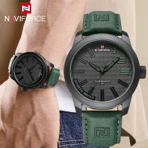 NAVIFORCE Original Quarz Männliche Armbanduhr Militär Sport Wasserdichte Leder Uhr Männer Mode Lässig Uhr Relogio Masculino