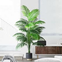 90-120cm Duża sztuczna palma Tropikalne sztuczne rośliny Zielone plastikowe liście palmowe Duża