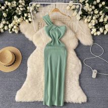 YuooMuoo Chic Mode Sexy Wrap Hüften One-schulter Gestrickte Kleid Frauen Elegante Knoten Dünne Elastische Bodycon Party Kleid Dame vestid