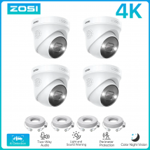 Telecamera Add-on ZOSI 4K 8MP 5MP per sistema di telecamere di sicurezza PoE, funziona con ZOSI 8 canali 16 canali PoE CCTV NVR