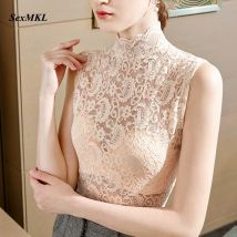 Übergroße Transparente Spitzenblusen für Damen 2026 – Modische Ärmellose Sommer-Freizeitblusen im koreanischen Stil, Sexy Ausgeschnittene Oberteile
