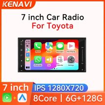 2 Din Android Universal Car Stereo Radio Multimedia Player Carplay For Toyota Vios Crown Camry Hiace Previa Corolla Rav 4