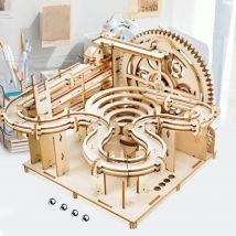 Drewniane puzzle 3D DIY Mechaniczne ręczne zestawy do budowania modeli Zabawki do montażu Zestaw marmurowy z 4 kulkami dla dorosłych Prezenty dla dzieci